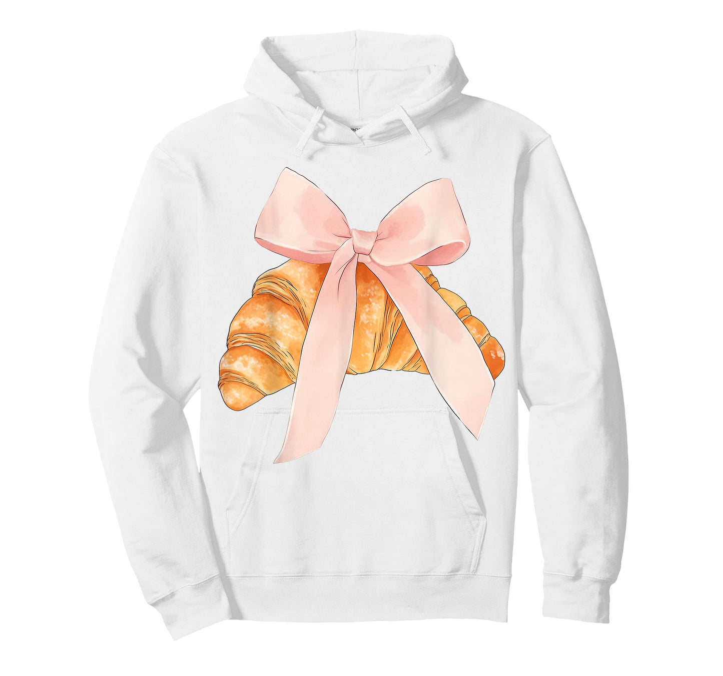 Coquette Pink Bow Croissant Cute Baking Baker Pastry Girl T-Shirt