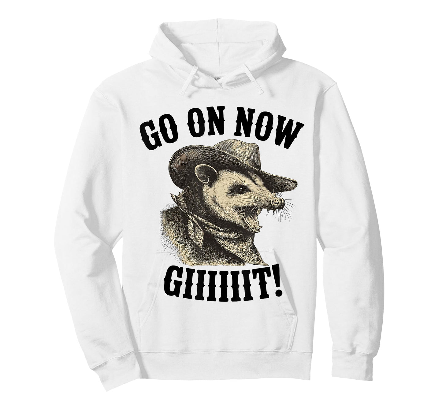 Cowboy Opossum Western Country Possum Go On Now Git T-Shirt