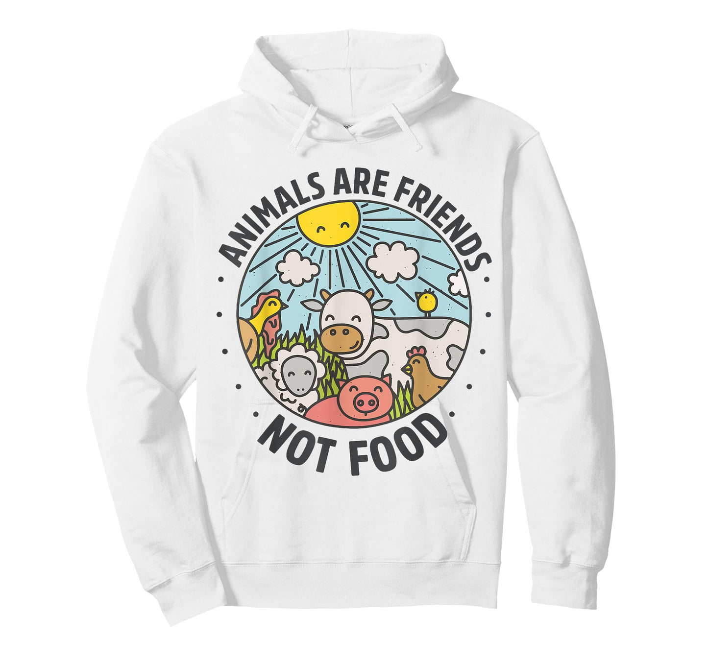 Animals Are Friends Not Food Animal Lover Funny Vegetarian T-Shirt