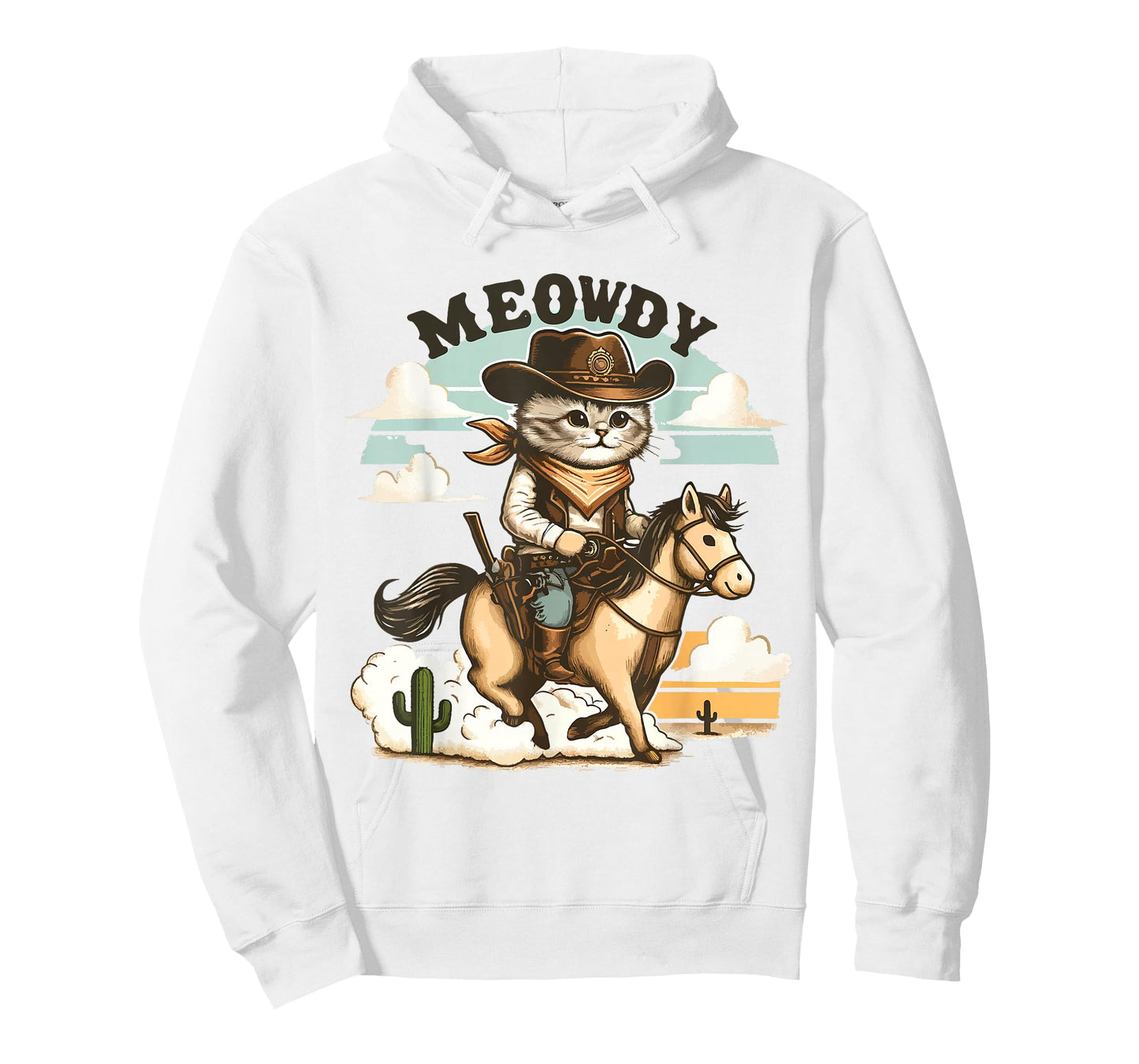 Meowdy Partner Cat Cowboy Horse Howdy Funny Country Western T-Shirt