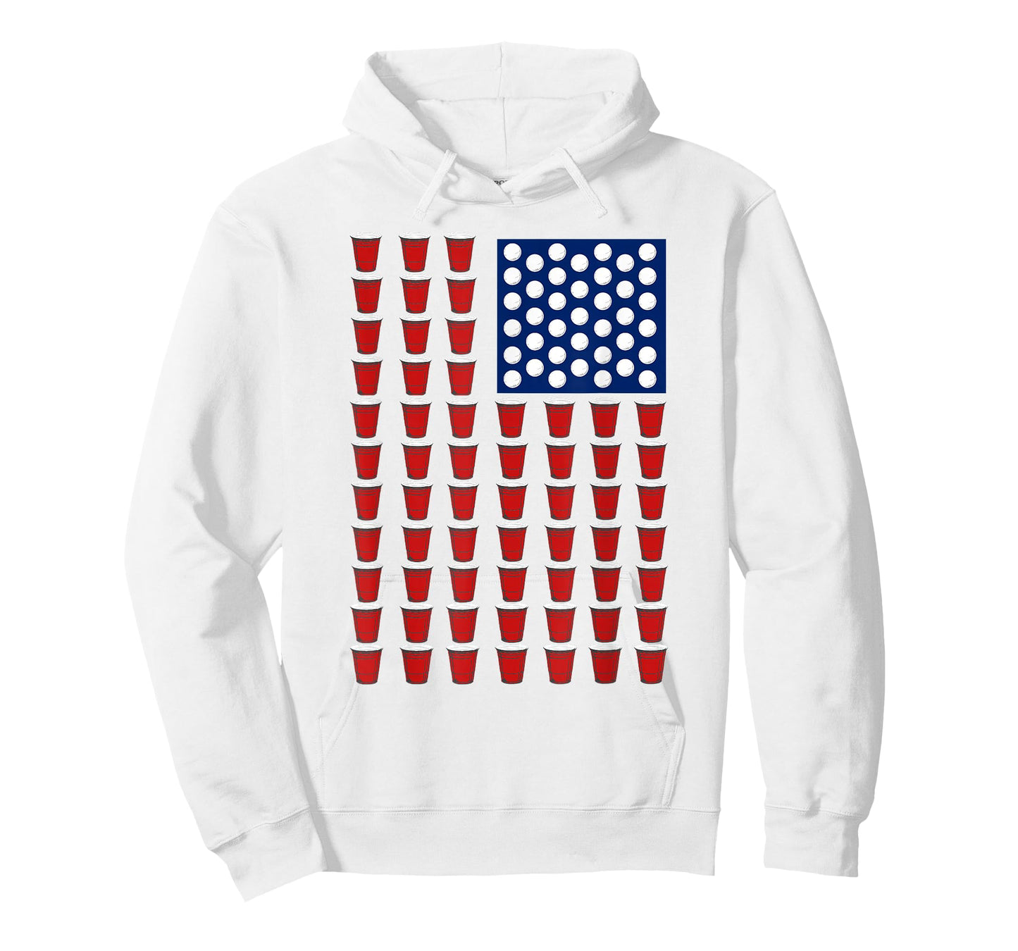 4th of July Trendy Red Solo Cup Beer Pong USA Flag T-Shirt