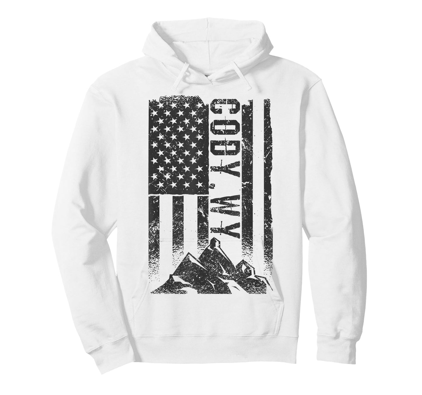American Flag Patriotic Cody Wyoming Mountains T-Shirt