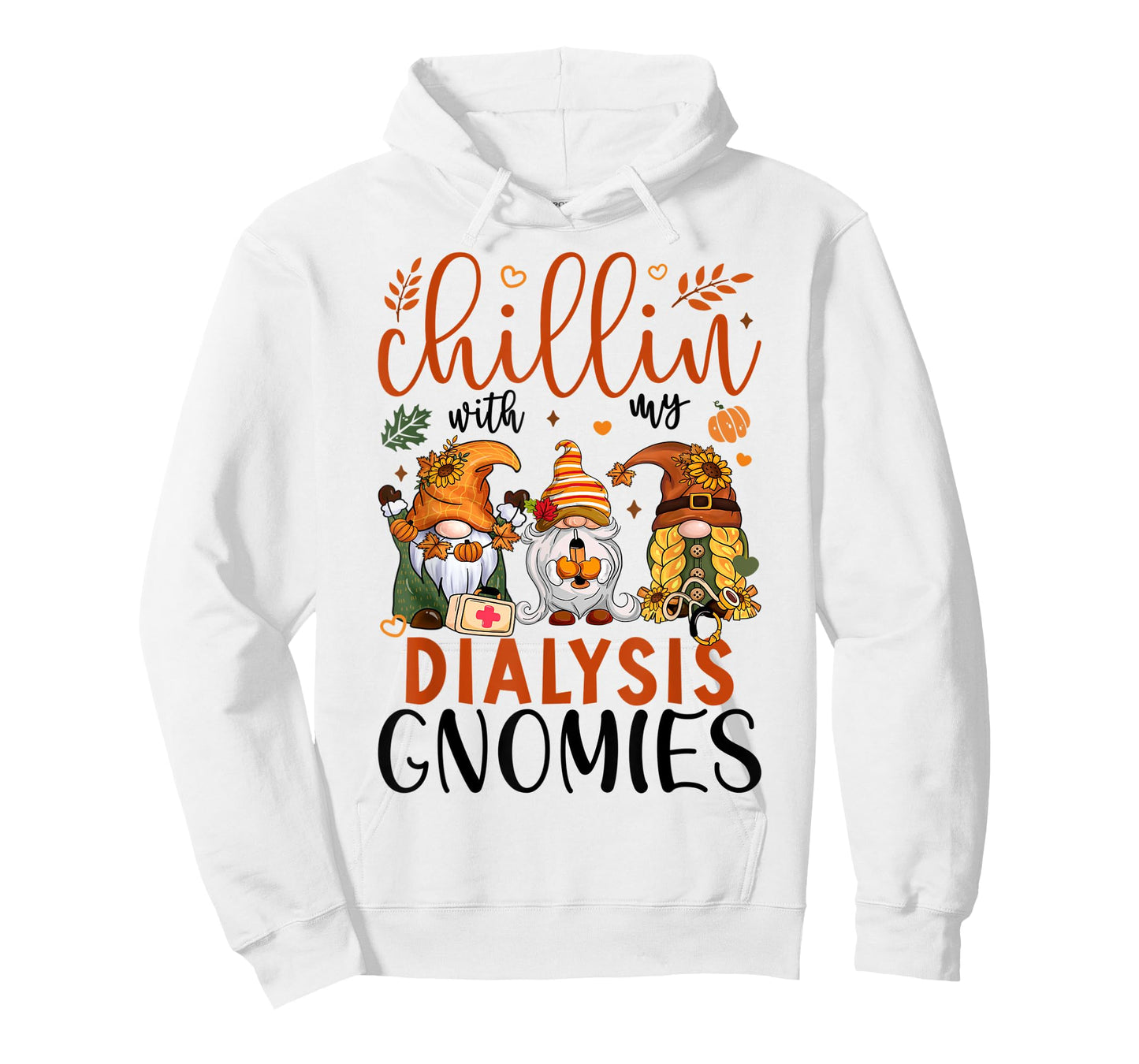Chillin With My Dialysis Gnomies Thanksgiving Dialysis Gnome T-Shirt