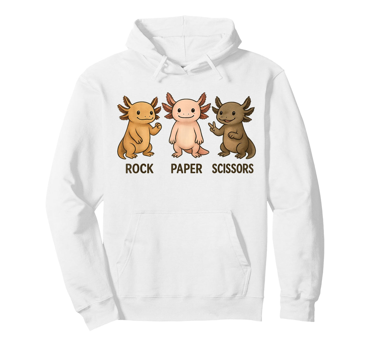 Funny Hand Game Axolotl Rock Paper Scissors – Cute Axolotl T-Shirt