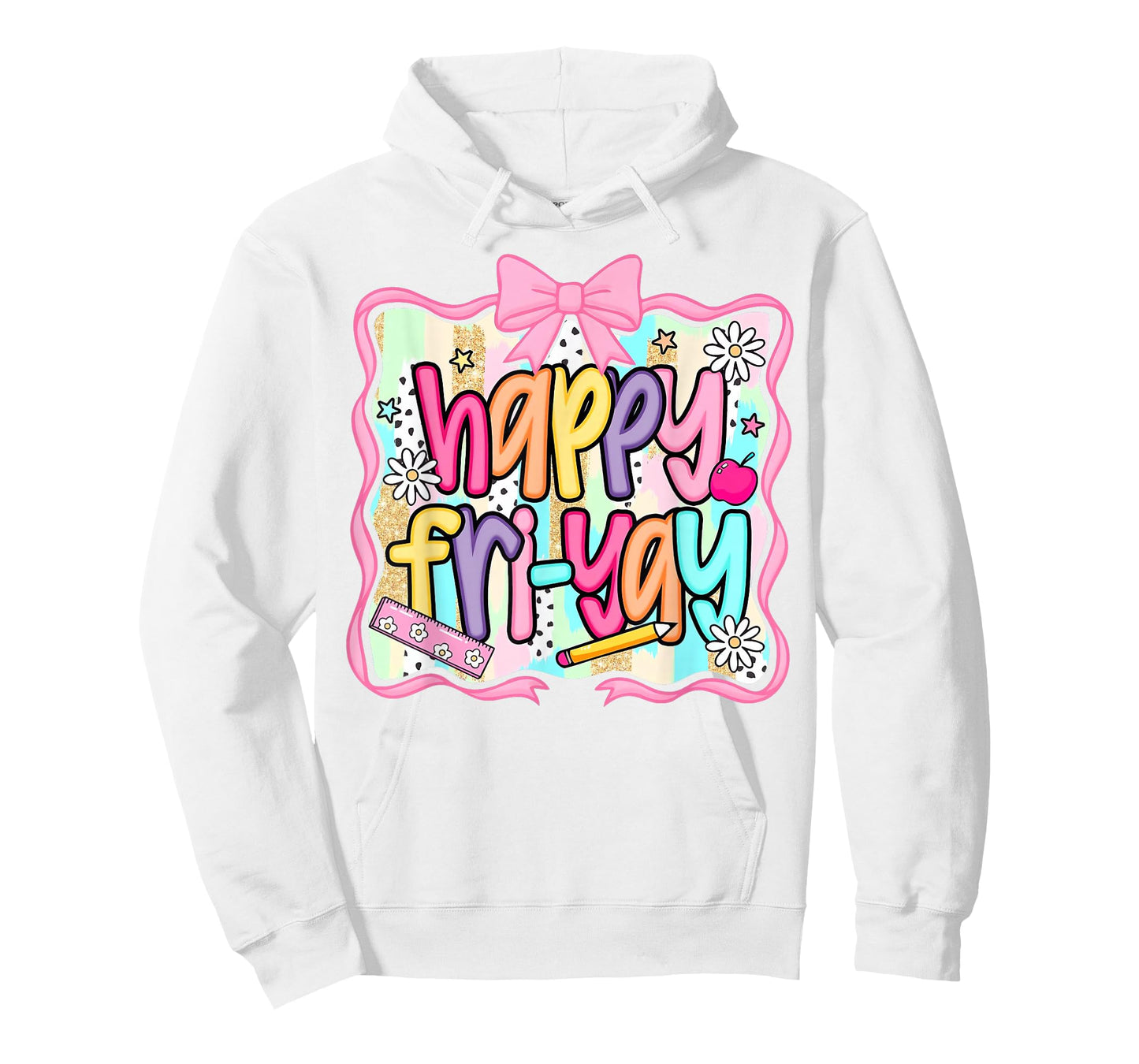 Coquette Floral Happy Fri-Yay Friday Teacher Life Friyay T-Shirt