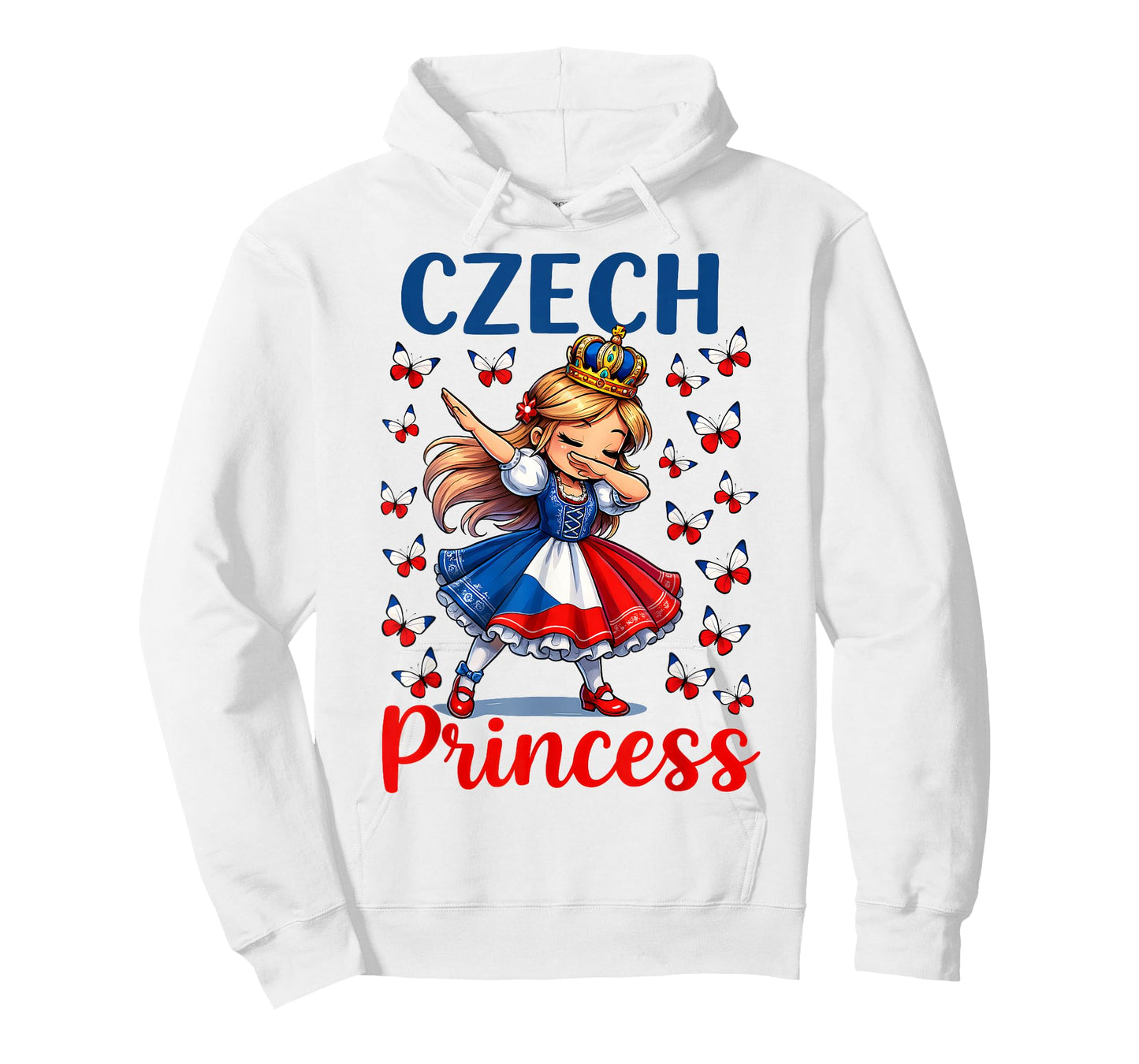 Czech Princess Dabbing Girl Cute Czechia Pride Outfit Girls T-Shirt