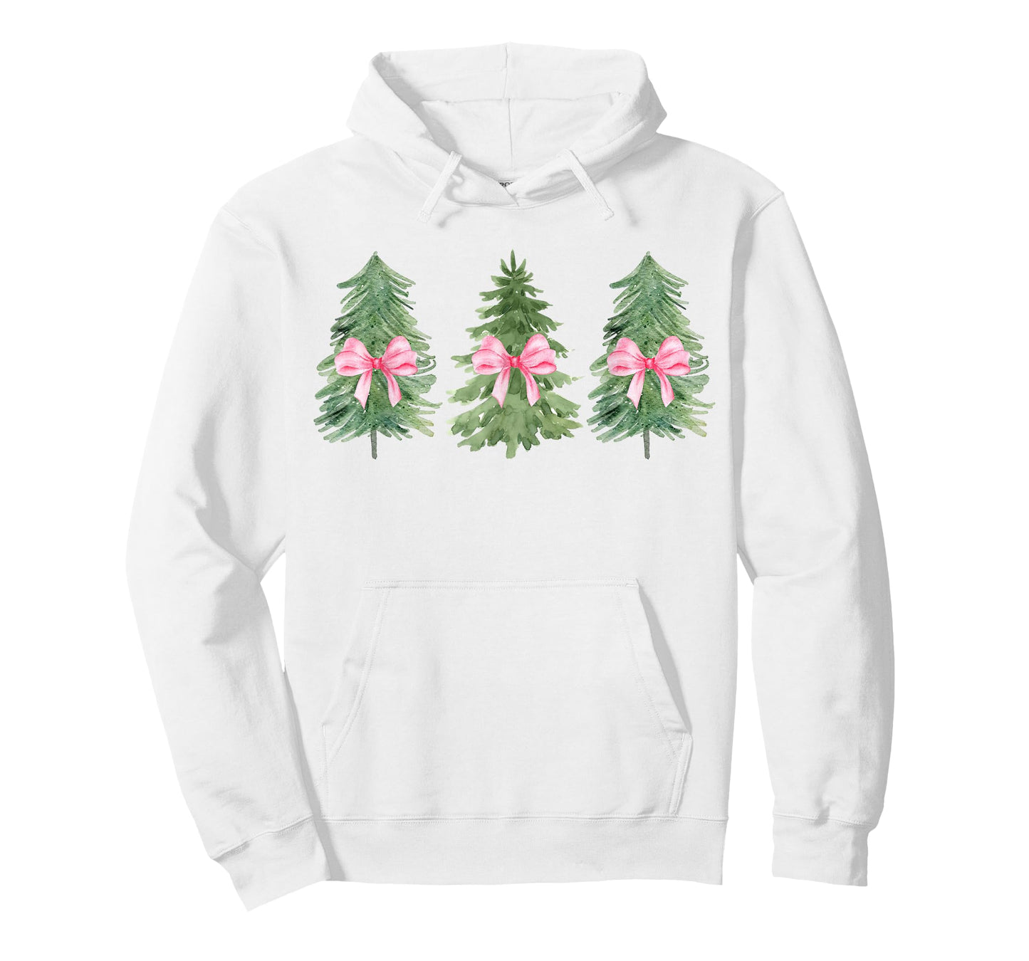 Christmas Tree Coquette Pink Bow Christmas Girly Women Girls T-Shirt