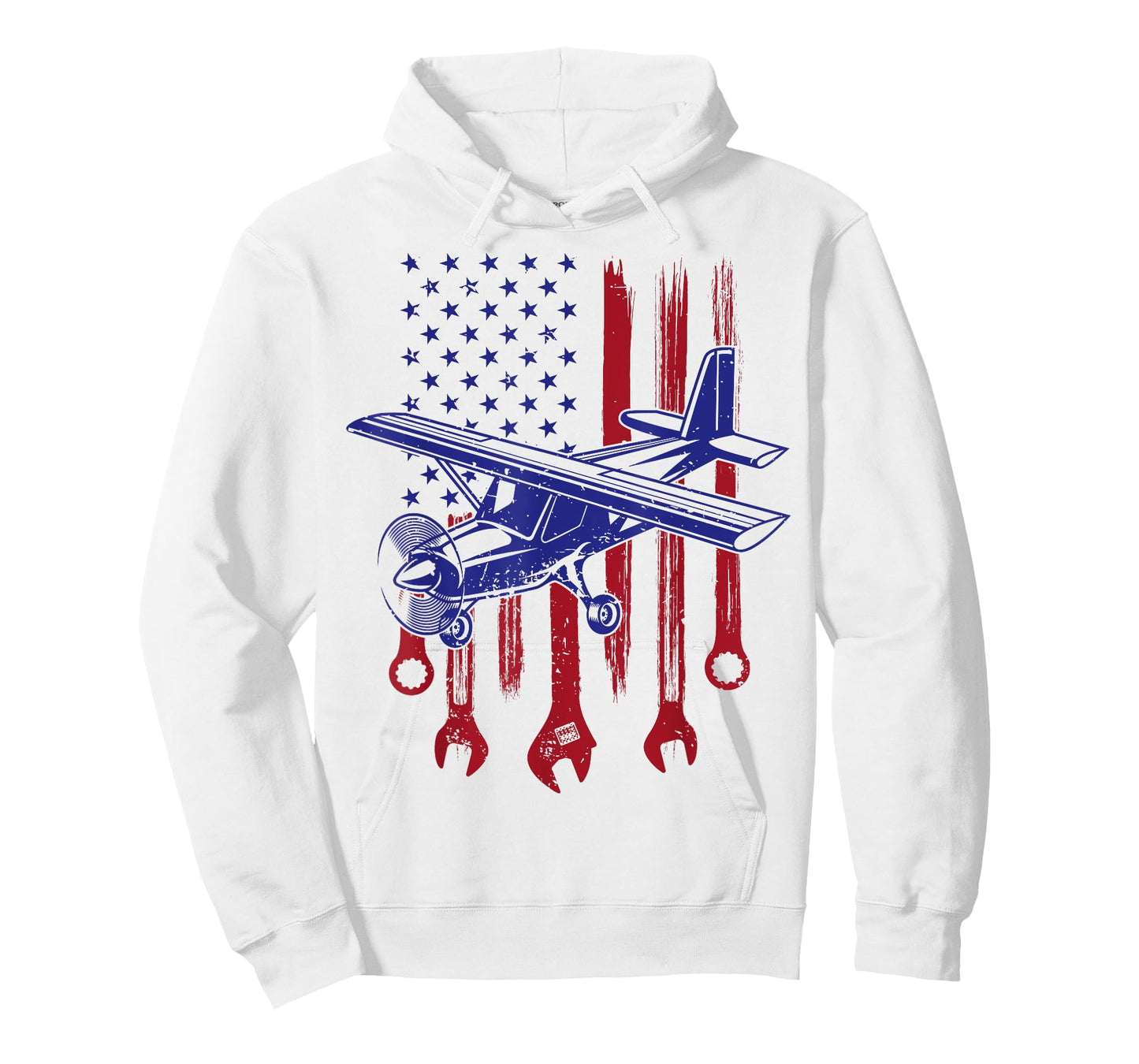 Aircraft Mechanic American Flag Airplane Vintage Gifts Men T-Shirt