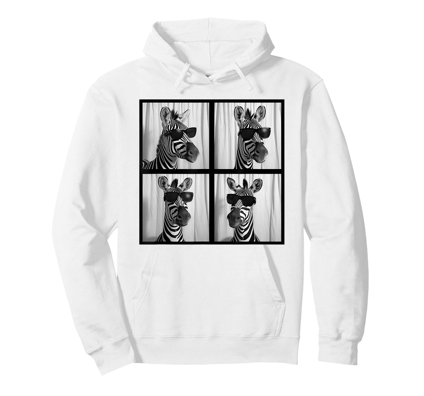 Zebra with Sunglasses Zoo Lover Funny Safari Animal Photo T-Shirt