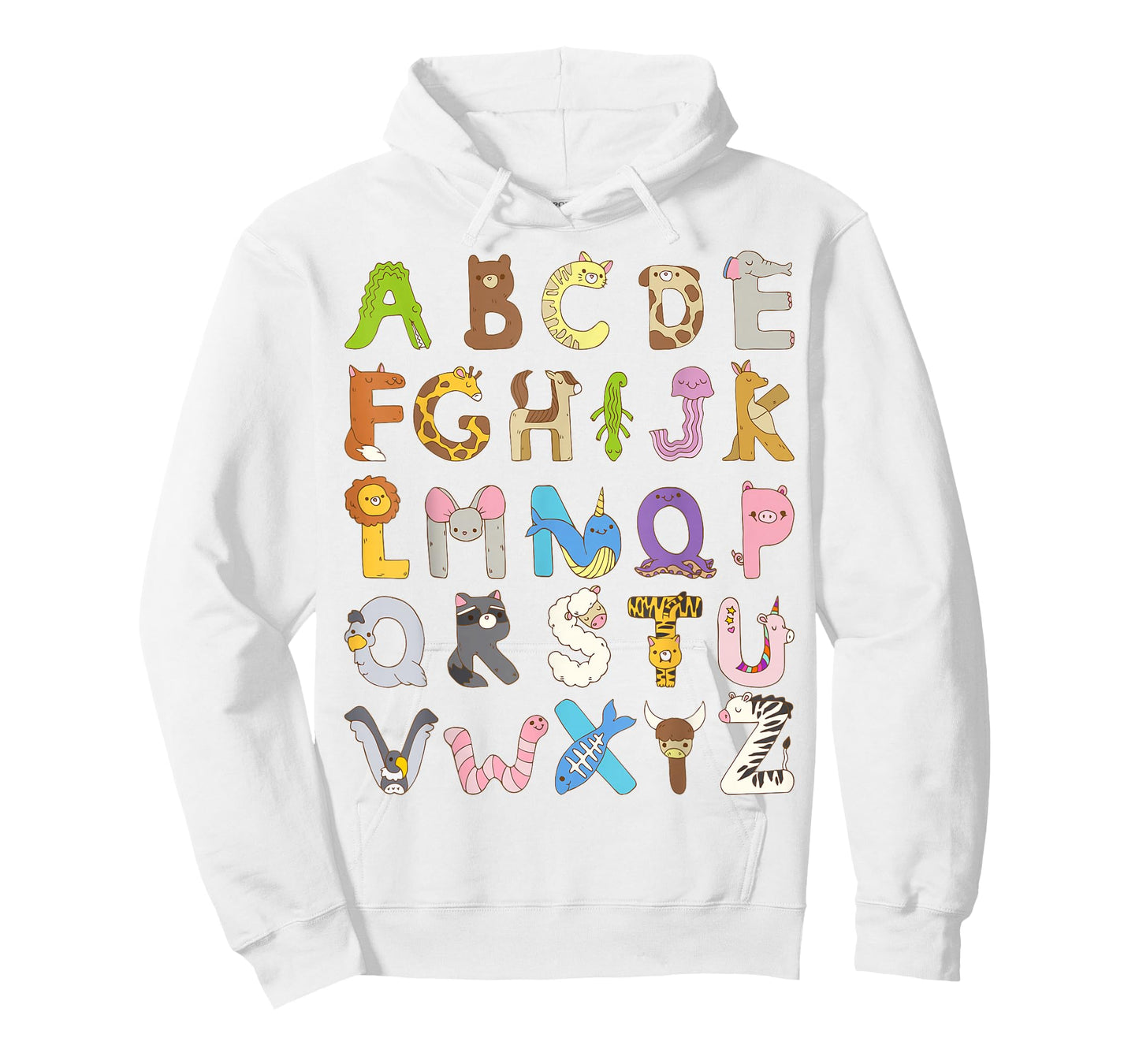 ABC Animals Alphabet Graphic Boys Girls Kindergarten Teacher T-Shirt