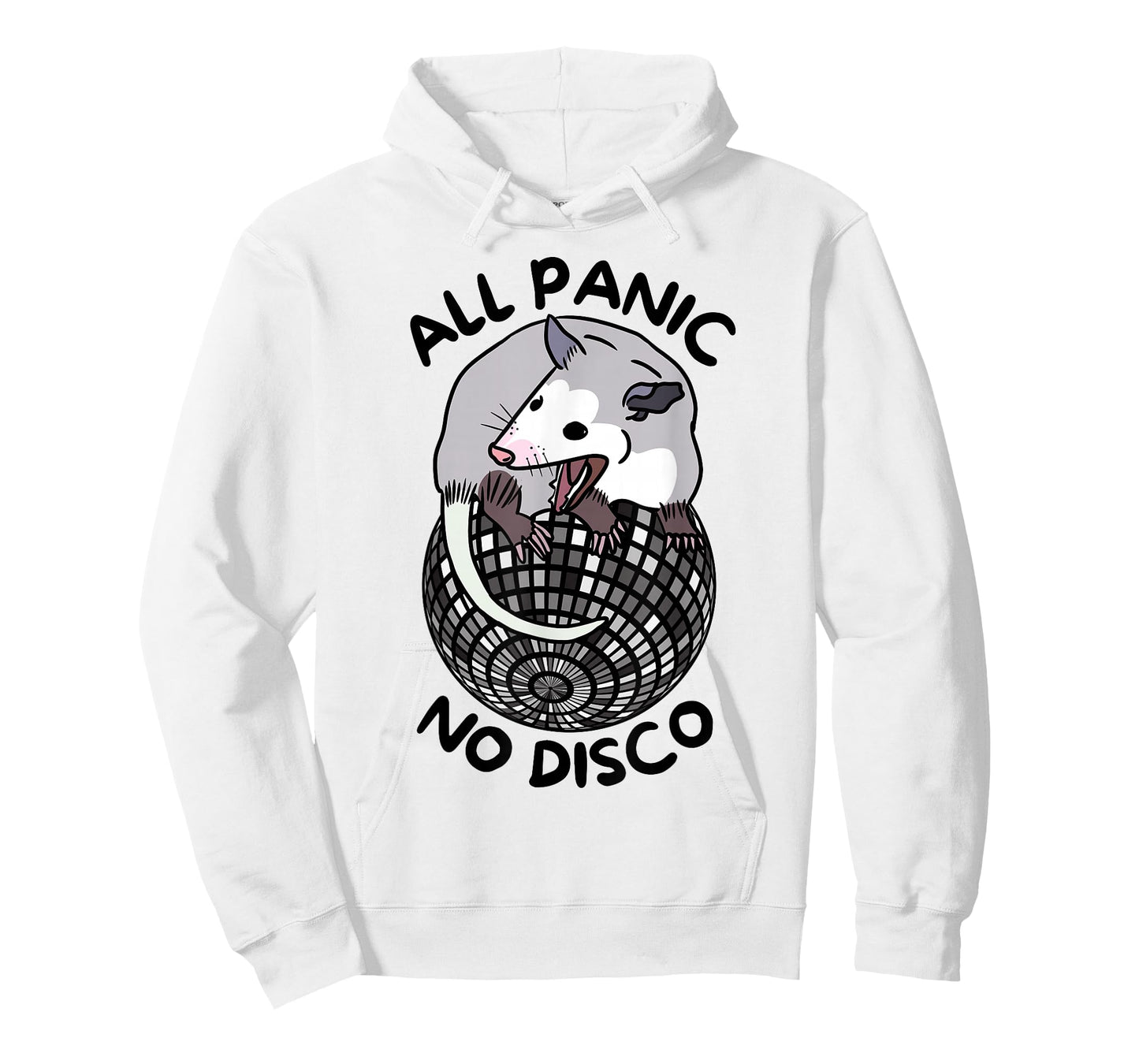 Opossum All Panic No Disco Funny Screaming Street Trash Cat T-Shirt