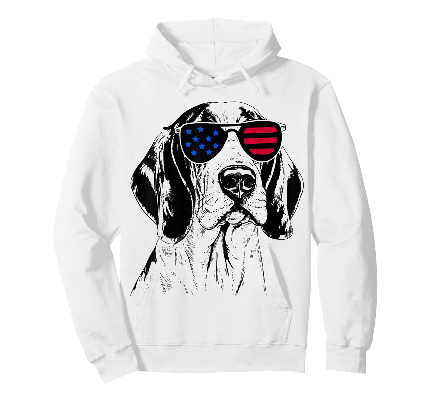 Treeing Walker Coonhound Dog 4th July America USA Flag T-Shirt