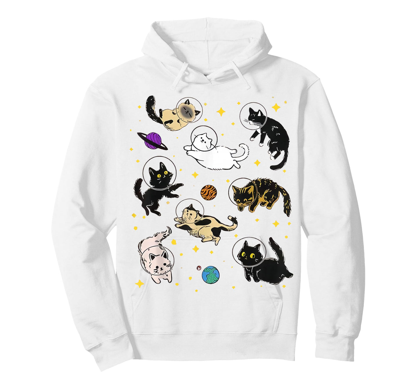 Funny Catsa Cat Astronauts Kitten Space Women Girls Kids Men T-Shirt
