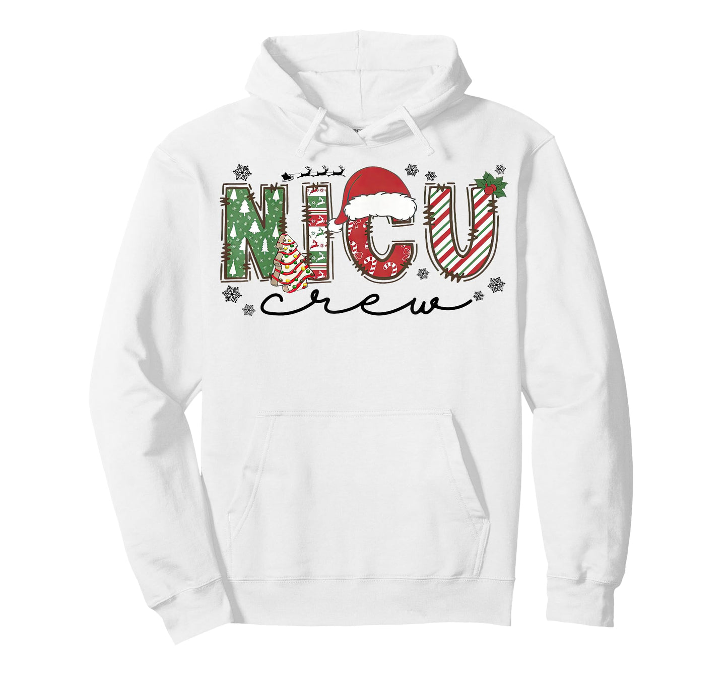 Christmas Nicu Nurse Crew Santa Hat Nursing Xmas T-Shirt