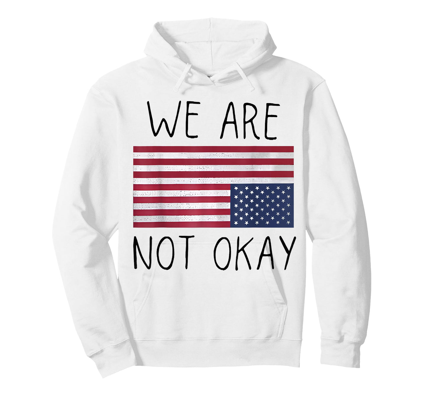 We are Not Ok USA Flag Upside Down Patriotic Saying Quote T-Shirt