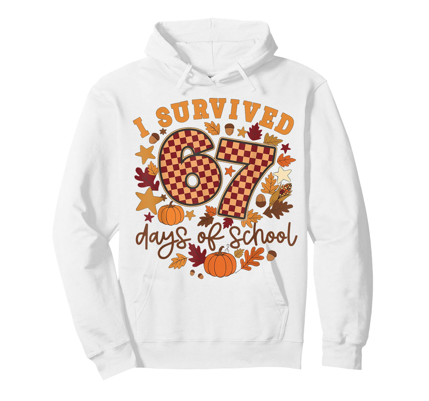 I Survived 67 Days of School Funny Teacher Thanksgiving Fall T-Shirt