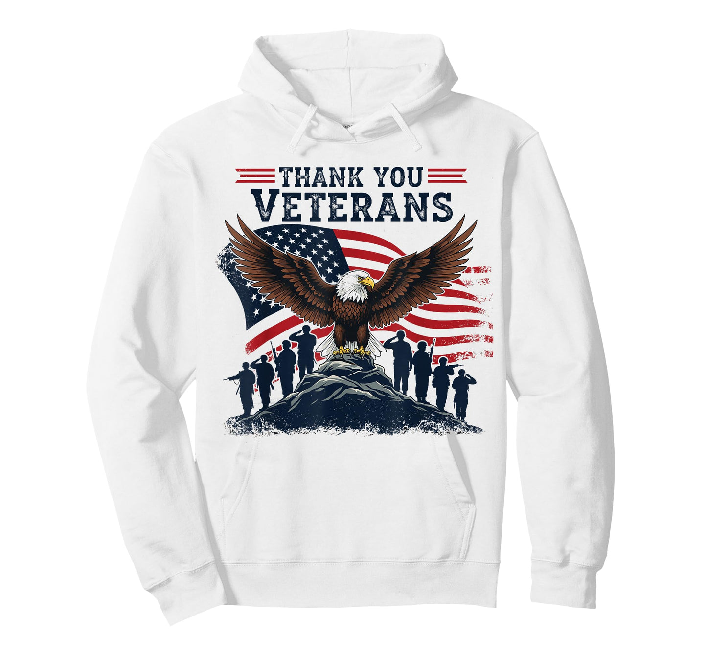 Thank You Veterans Patriotic American Flag Veterans Day T-Shirt