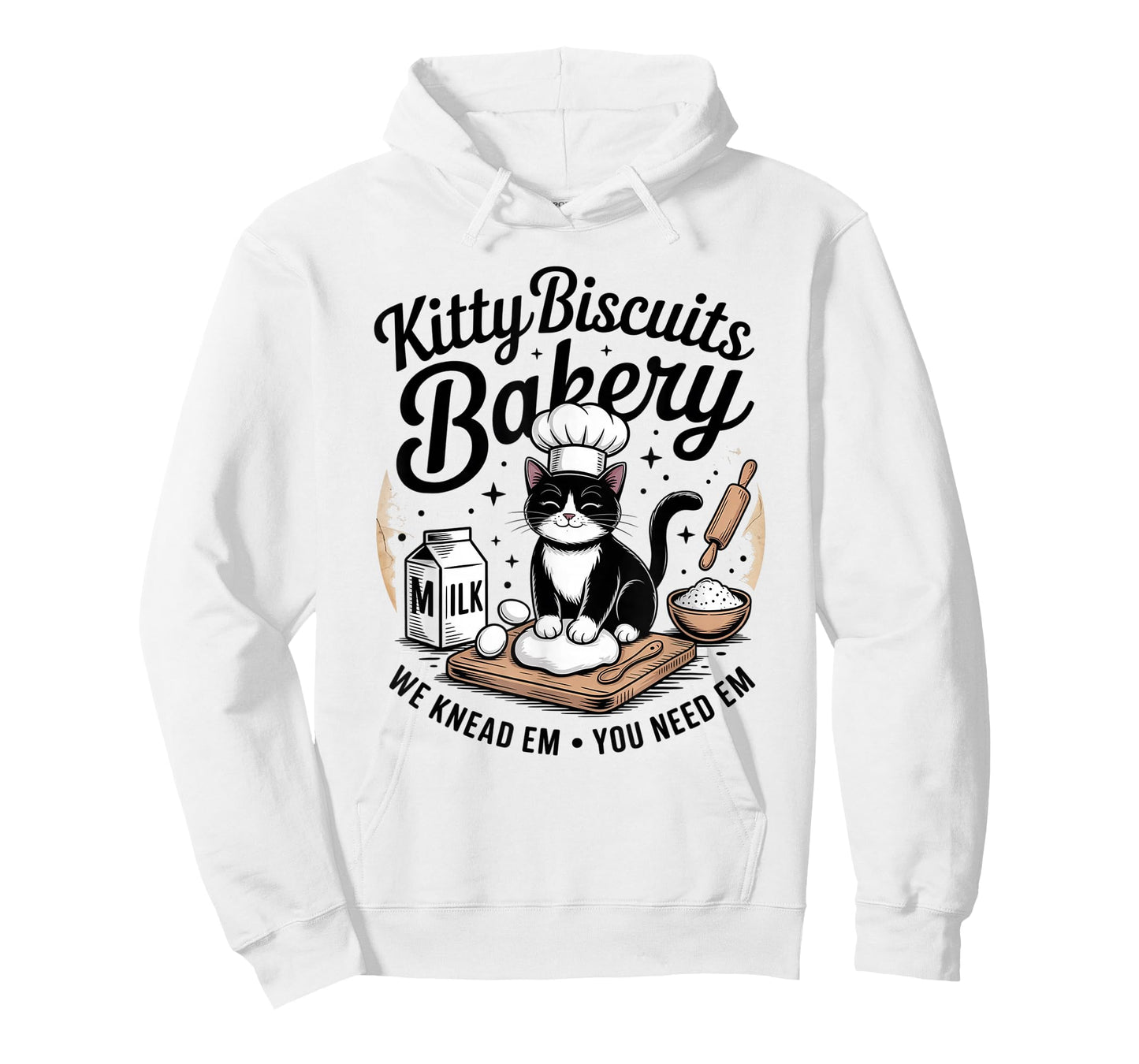 Cute Kitty Biscuits Bakery Funny Cat Lovers Baking Humor T-Shirt