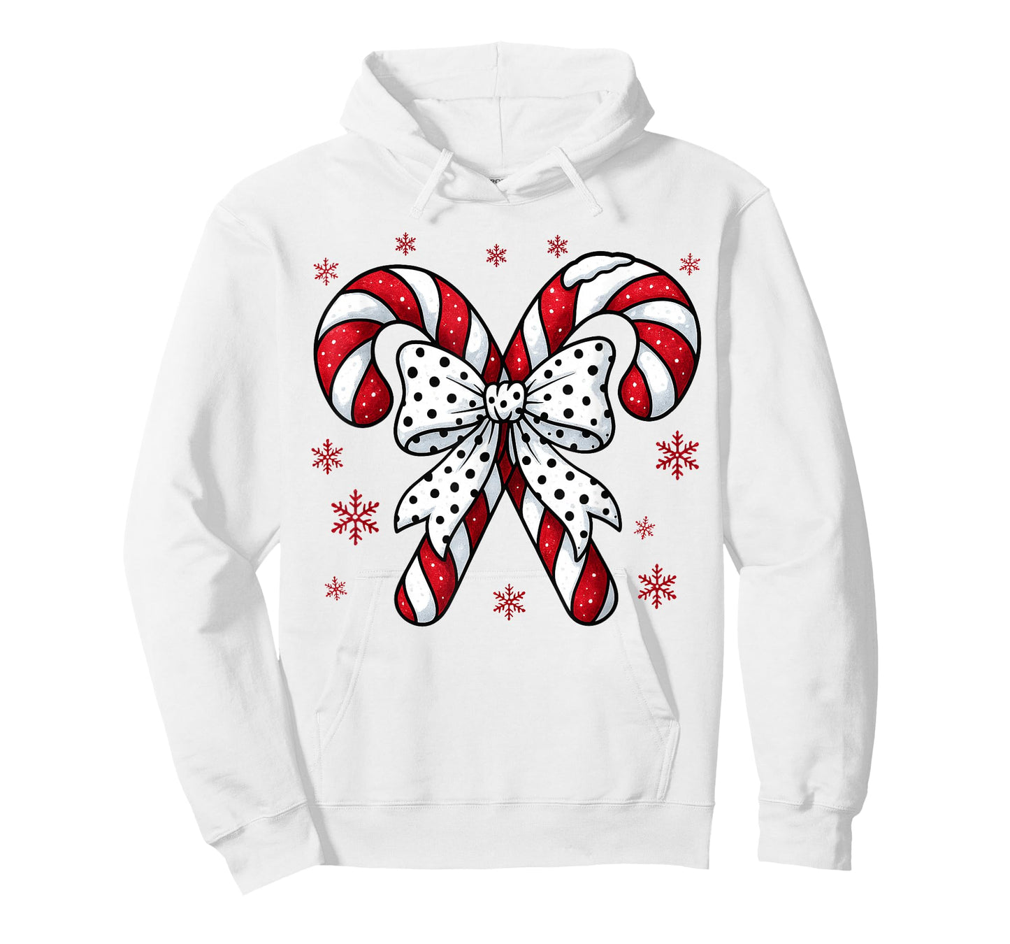 Candy Cane Christmas Season Girls Womens Retro Coquette Bow T-Shirt