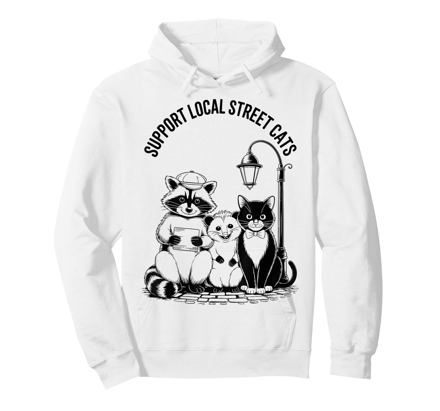 Support Local Street Cats, Opossum Racoon Cat, Team Trash T-Shirt