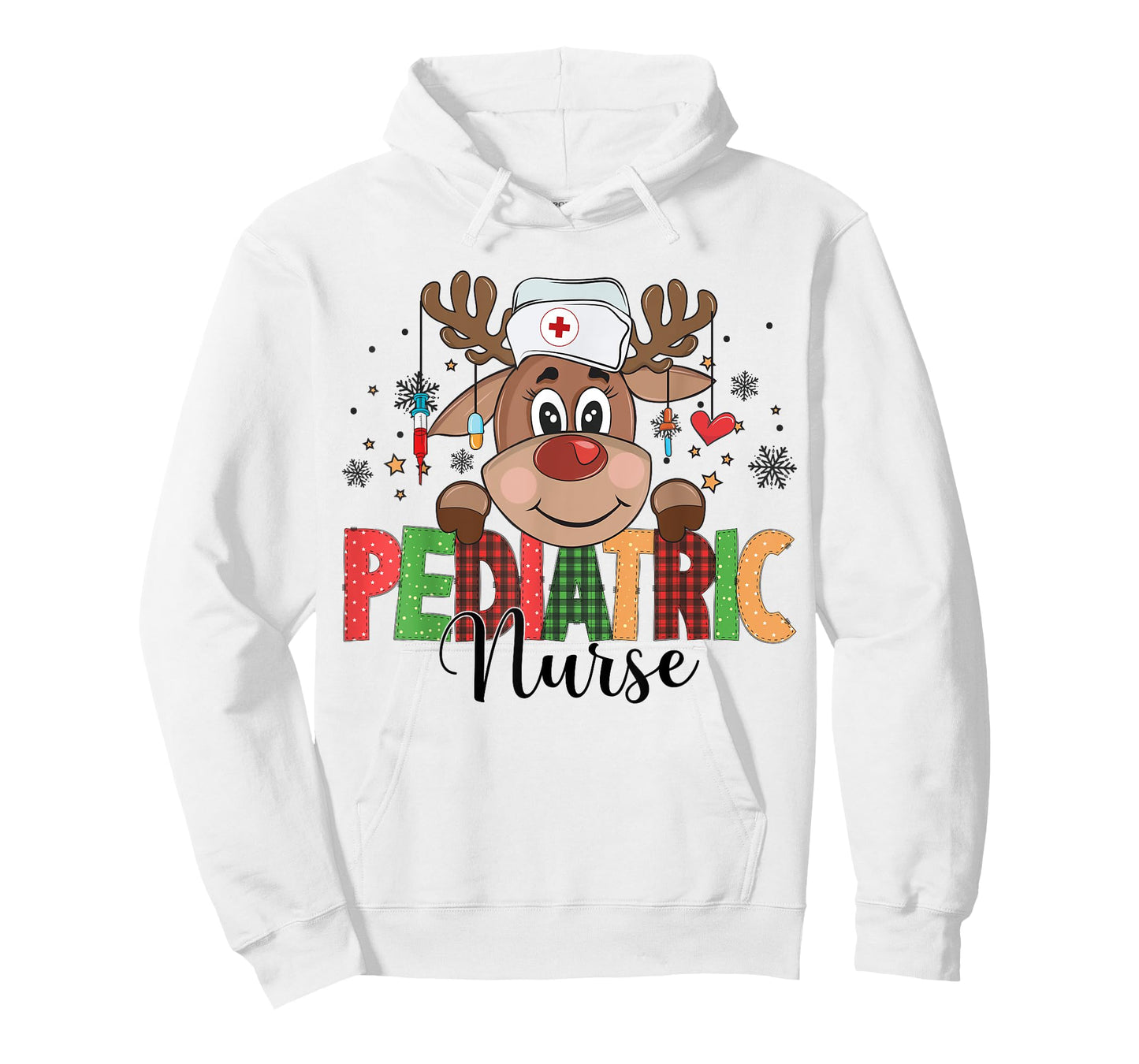 Christmas Pediatric Nurse Reindeer Nursing Xmas T-Shirt