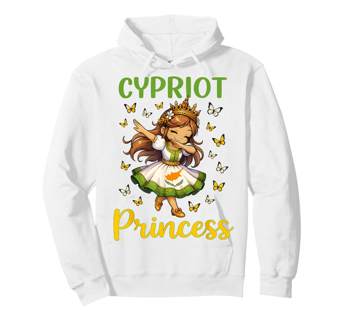 Cypriot Princess Dabbing Girl Cute Cyprus Pride Outfit Girls T-Shirt