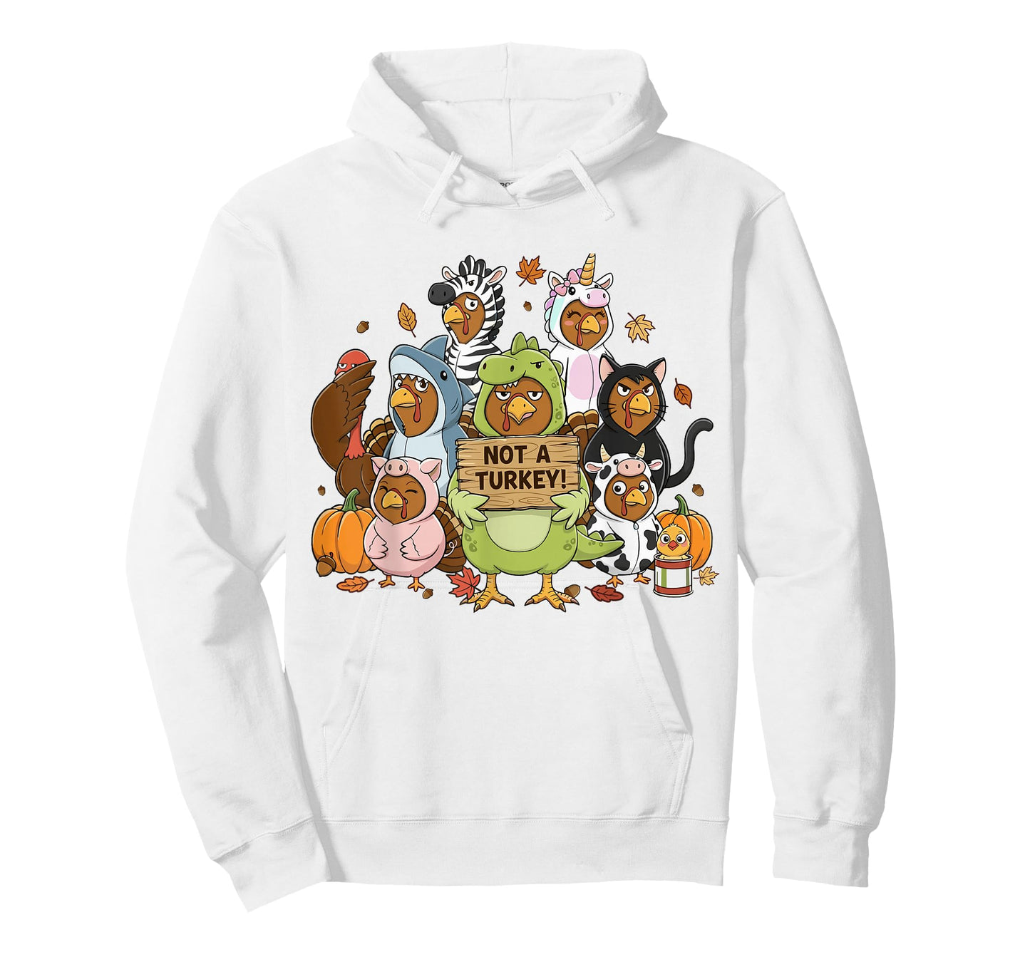Funny Thanksgiving Turkey in Disguise Squad Animal Costumes T-Shirt