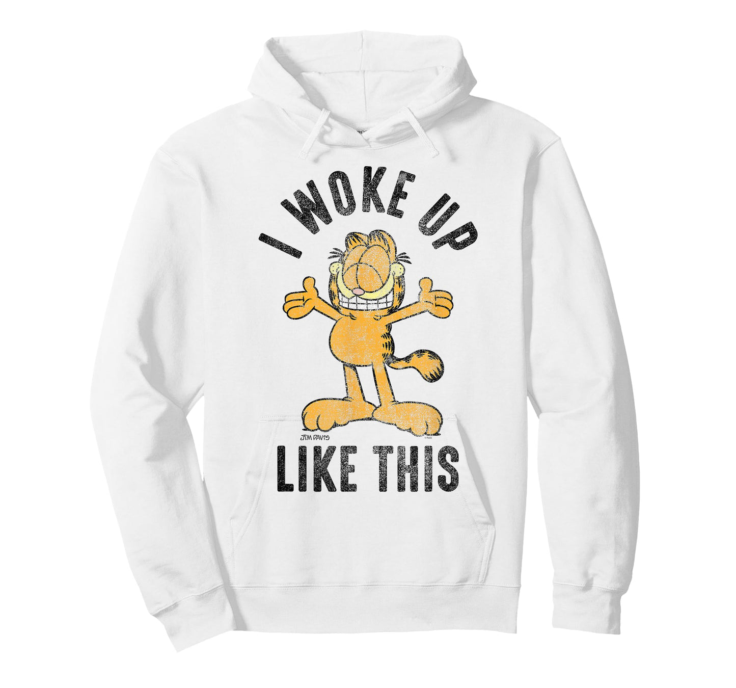 Garfield I Woke Up Like This Distressed Cartoon Cat T-Shirt