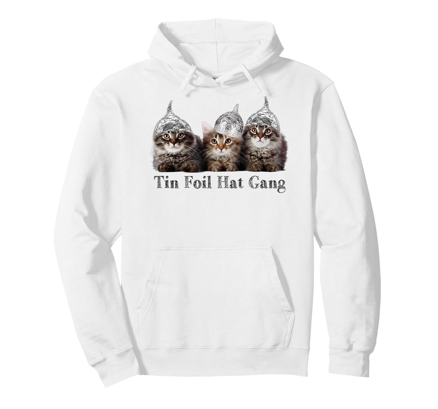 Tin Foil Hat Gang Kittens Funny Conspiracy Cat Lover T-Shirt