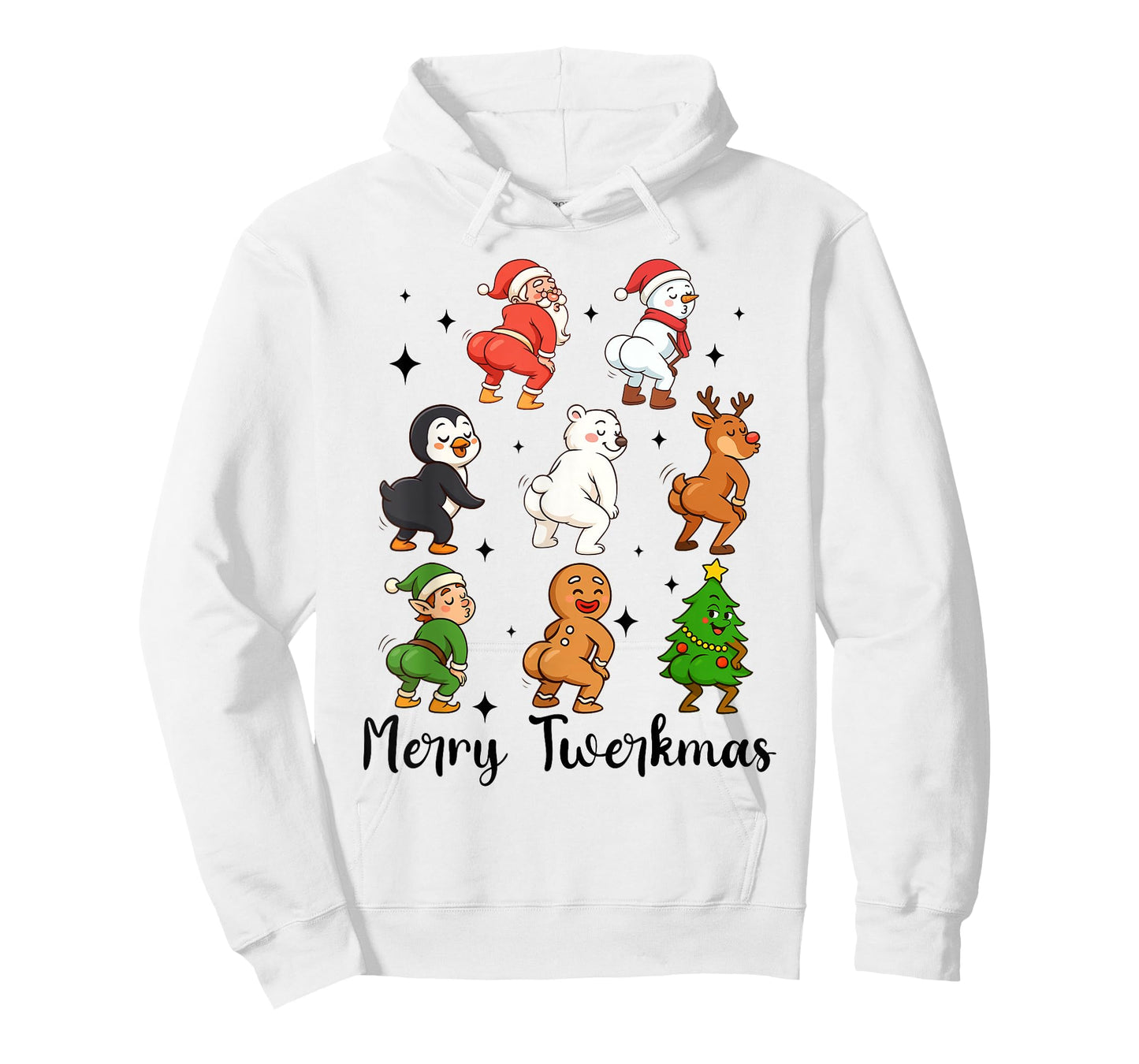 Funny Xmas Merry Twerkmas Christmas Characters Twerk Squad T-Shirt