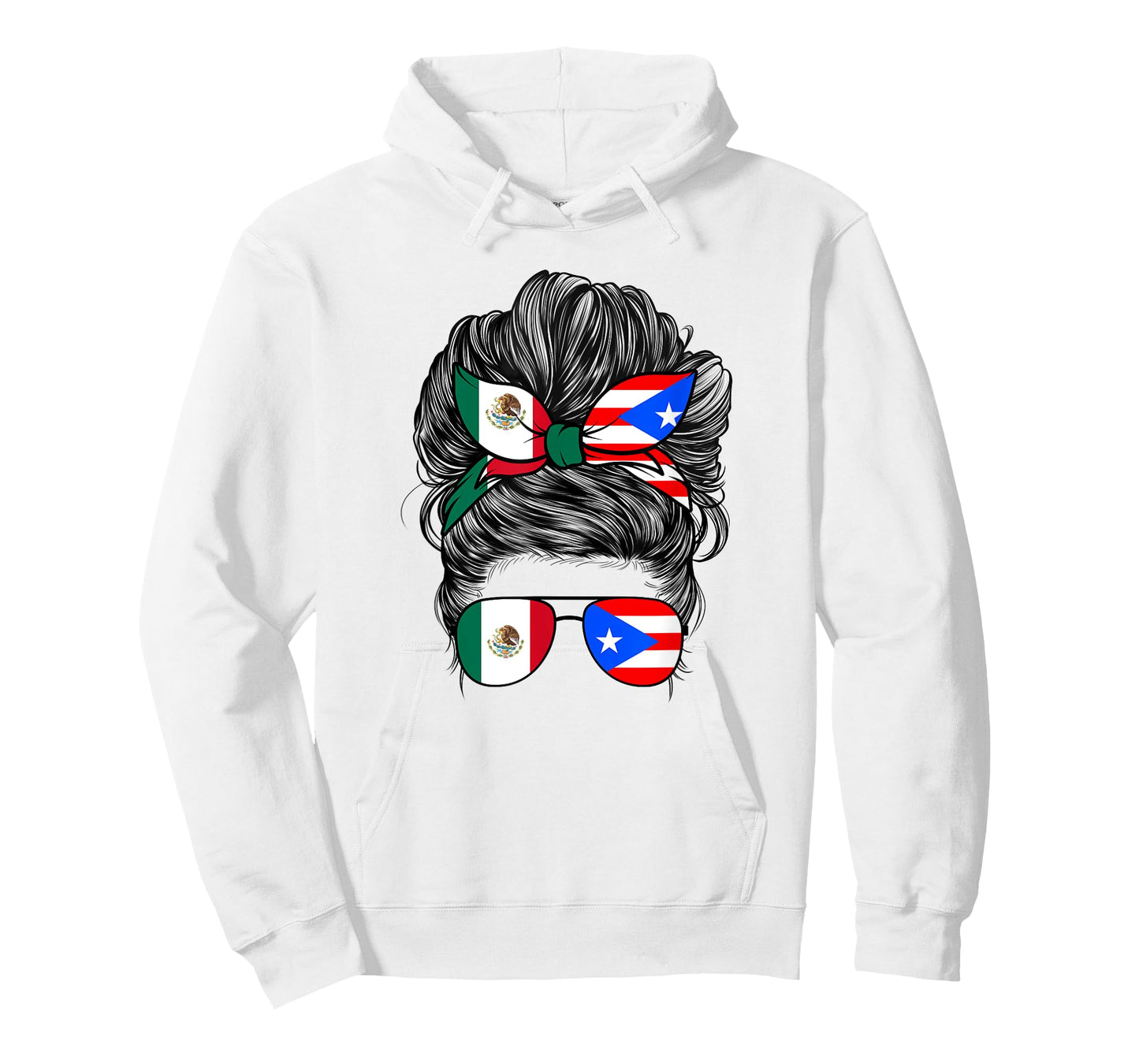 Mexirican Girl Women Half Mexican And Puerto Rican Rico Flag T-Shirt
