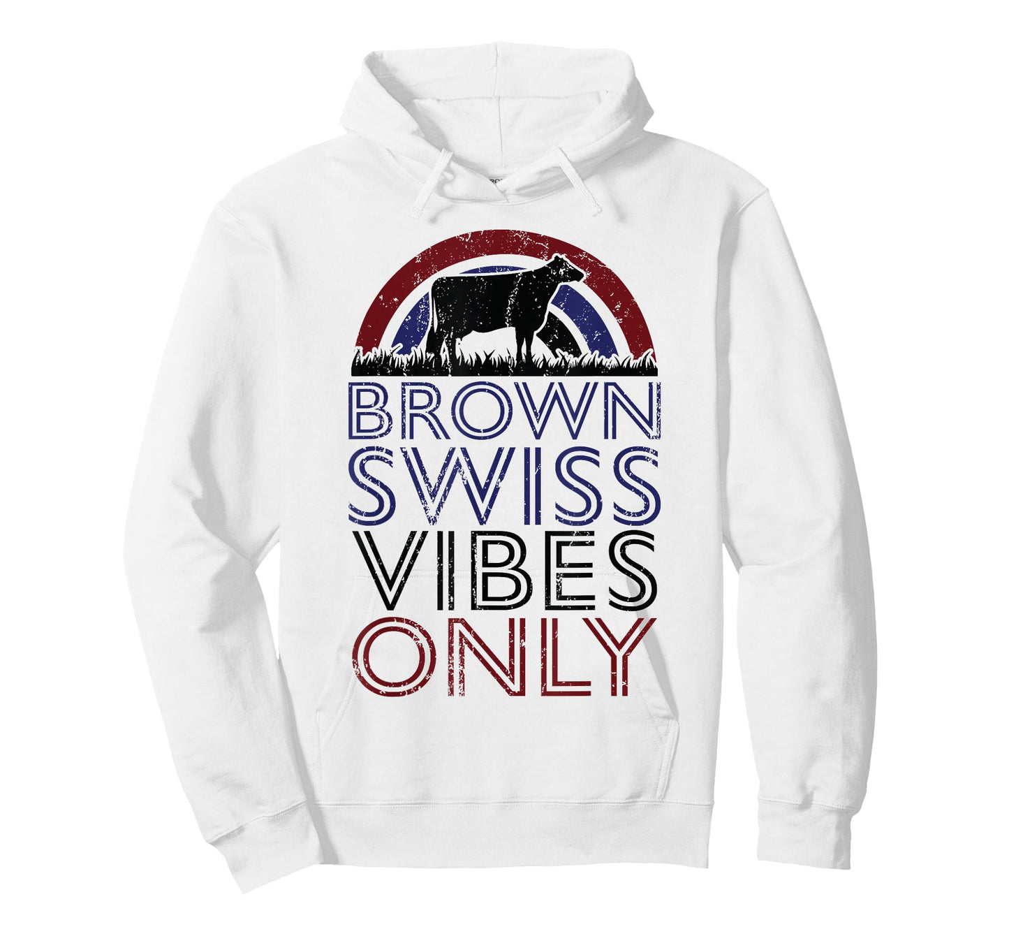 Cow Vibes Only - Cow Breeder Brown Swiss Cattle Farmer T-Shirt