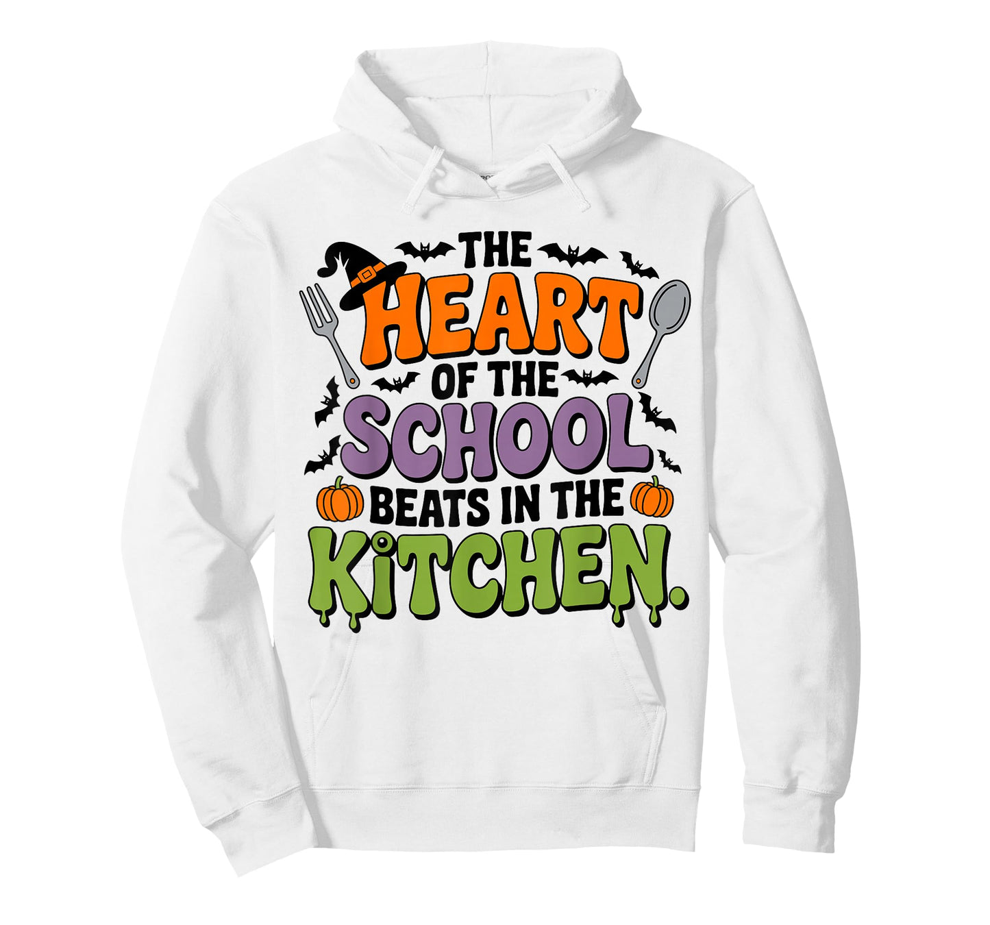 Cute The Heart of The School Beats in The Kitchen Lunch Lady T-Shirt
