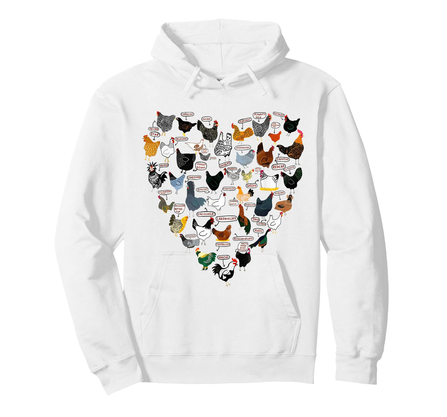 Chicken Breeds Mothers Chickens Heart Shape Women Farmer T-Shirt