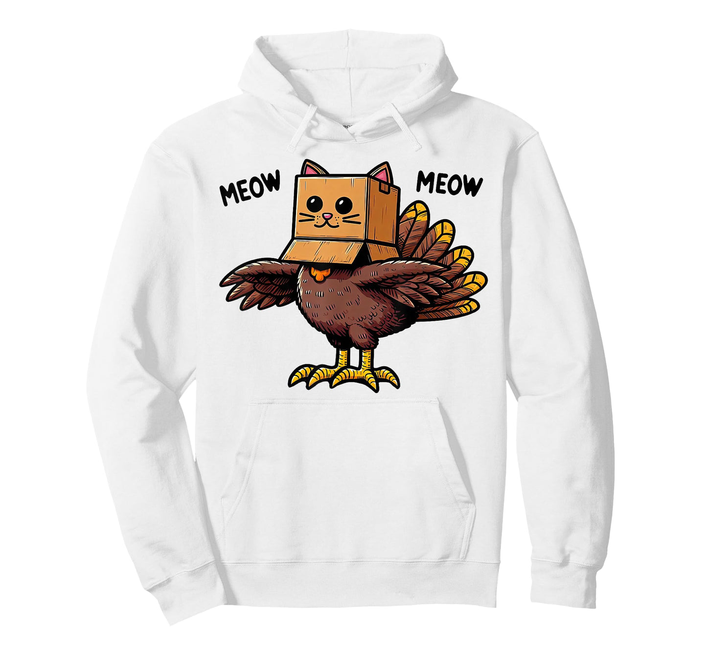 Turkey Meow Meow Fake Cat Funny Thanksgiving Adults Kids T-Shirt
