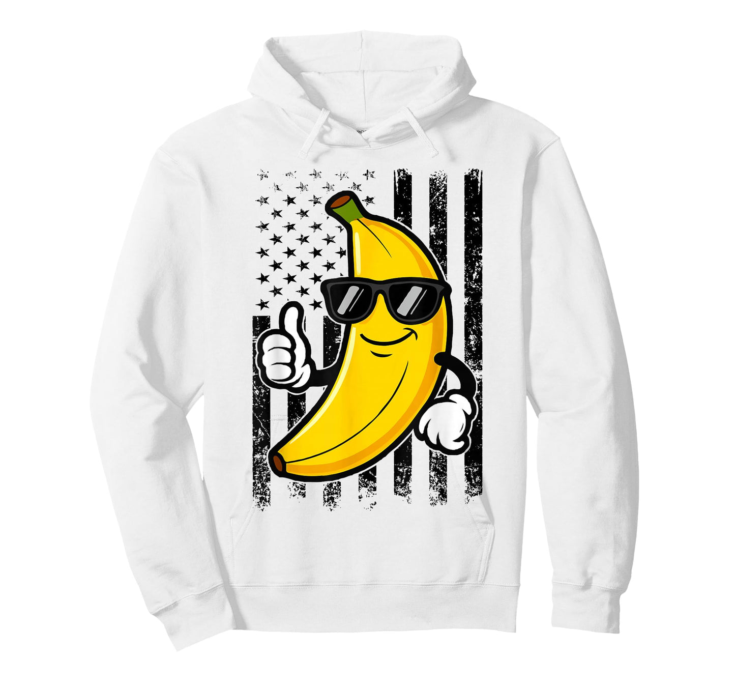 Funny Banana Retro American Flag Banana Lover Boys Kids Men T-Shirt