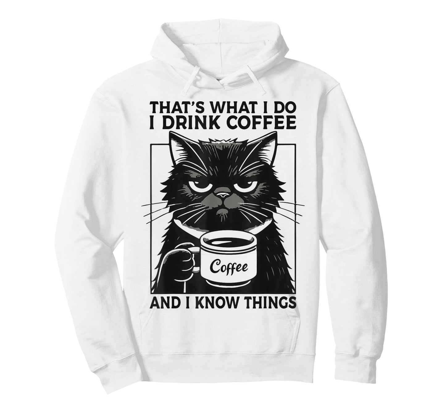 That's What I Do I Drink Coffee and I Know Things Funny Cat T-Shirt