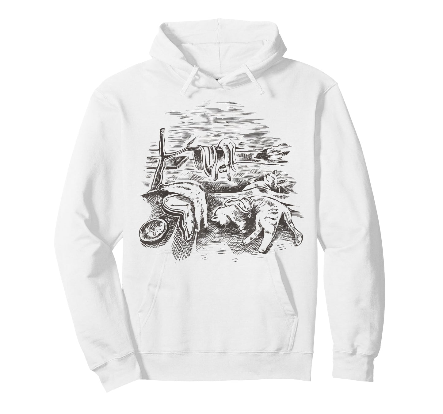 The Persistence of Memory Dali Clock Cats Parody Men Women T-Shirt