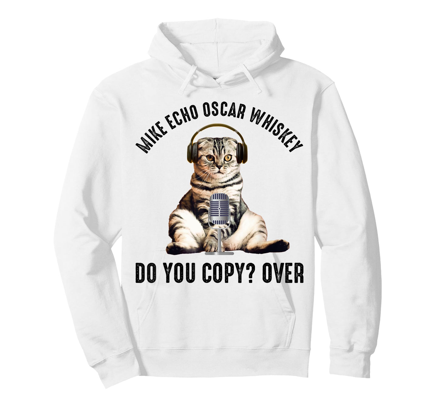 Mike Echo Oscar Whiskey Funny Ham Radio Cat Men Women T-Shirt