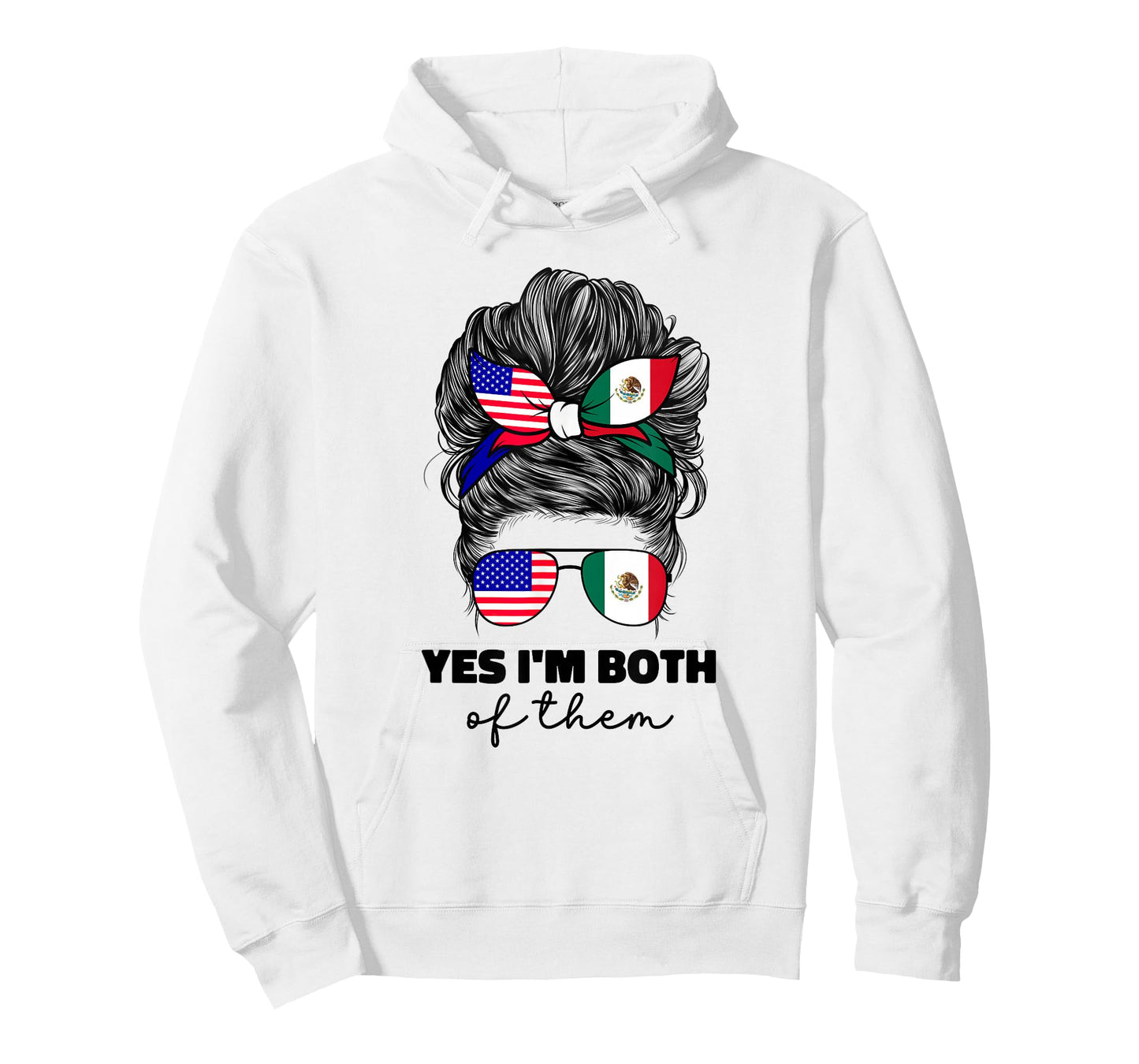 Half Mexican and American Mexico America USA Flag Girl Women T-Shirt