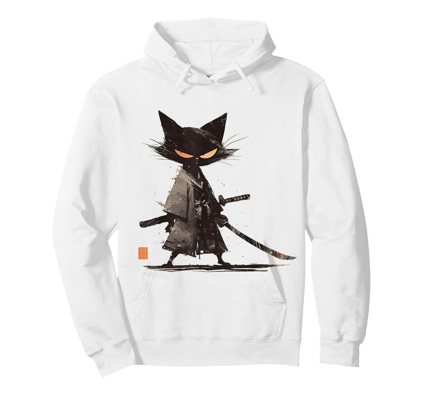 Japanese Art Cat Ninja Ukiyo-e Anime Style Samurai Cat T-Shirt
