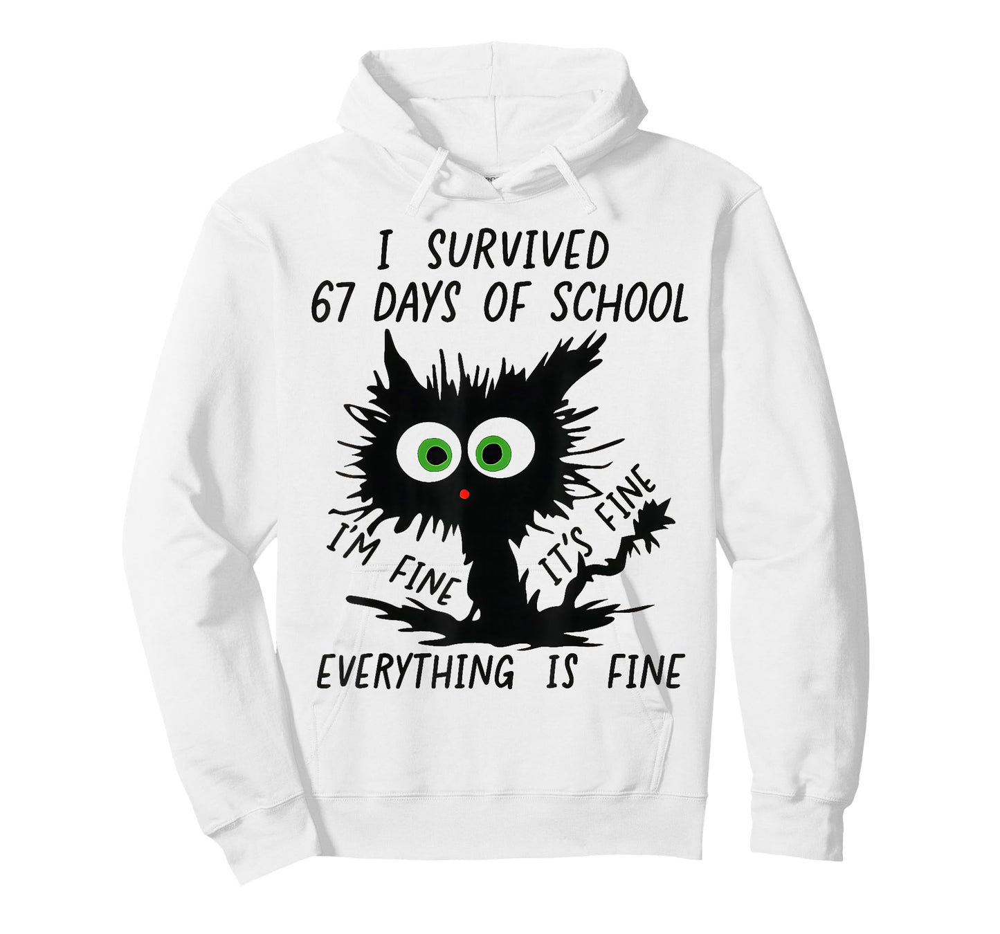 I Survived 67 Days of School Funny Teachers Students Humor T-Shirt