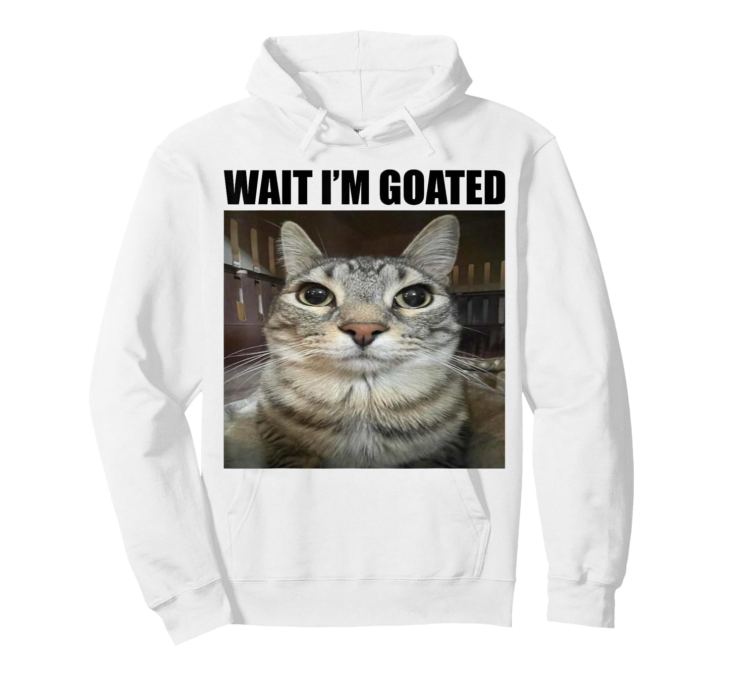 Wait I'm Goated Funny Sarcatic Cat Meme Retro Vintage Humor T-Shirt