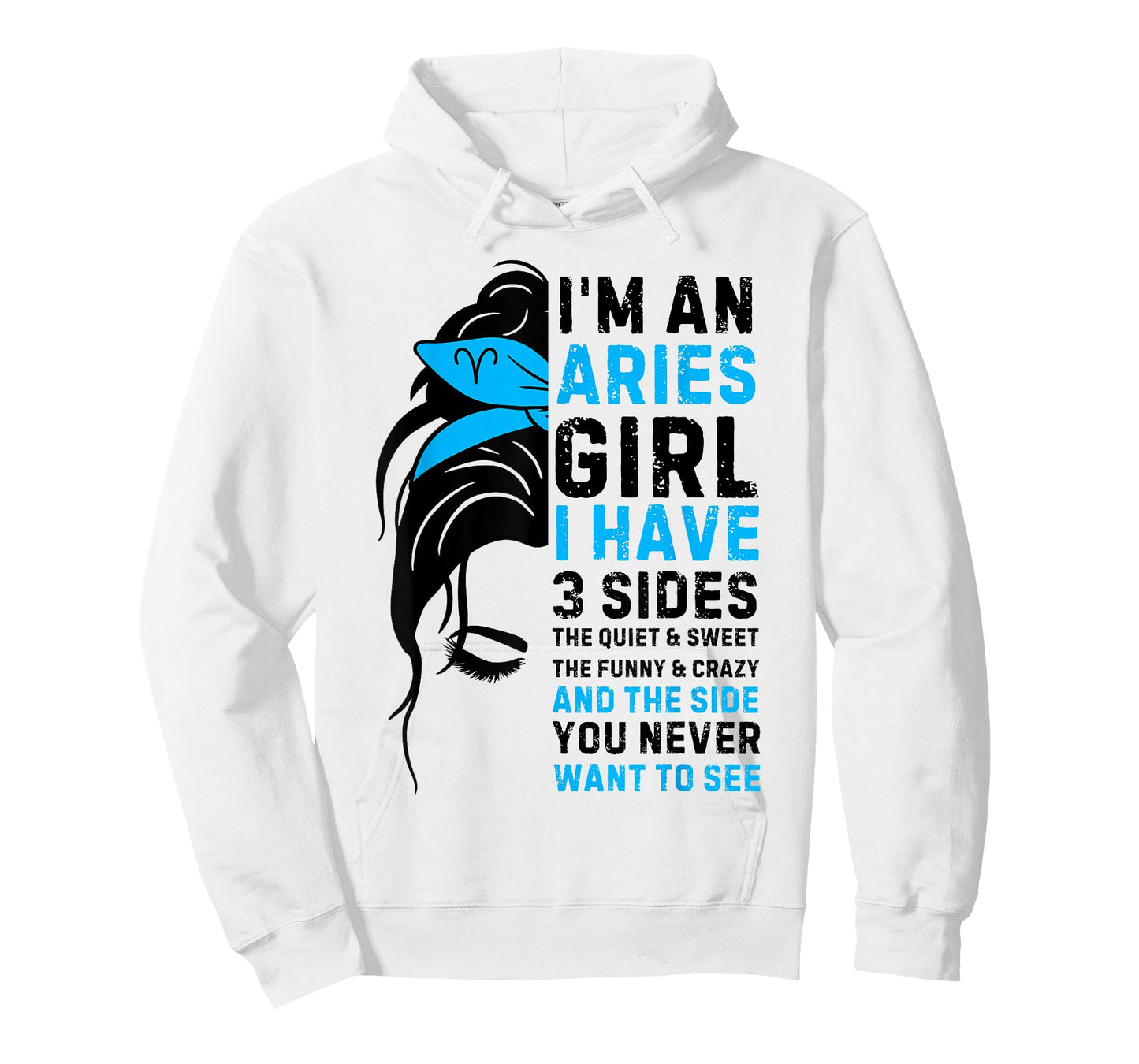 Aries Queen Aries Zodiac Sign Messy Bun Women Girls Ladies T-Shirt