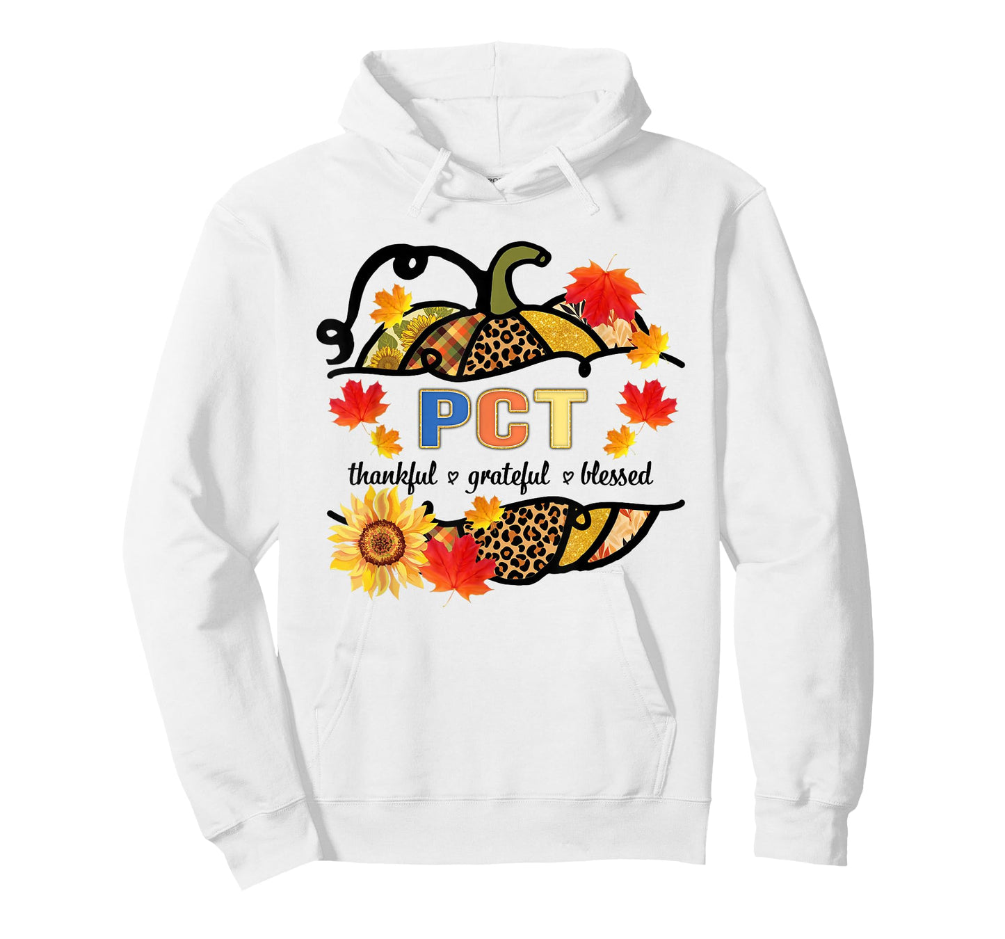Autumn Fall Outfit PCT Thankful Grateful Blessed Pumpkin T-Shirt