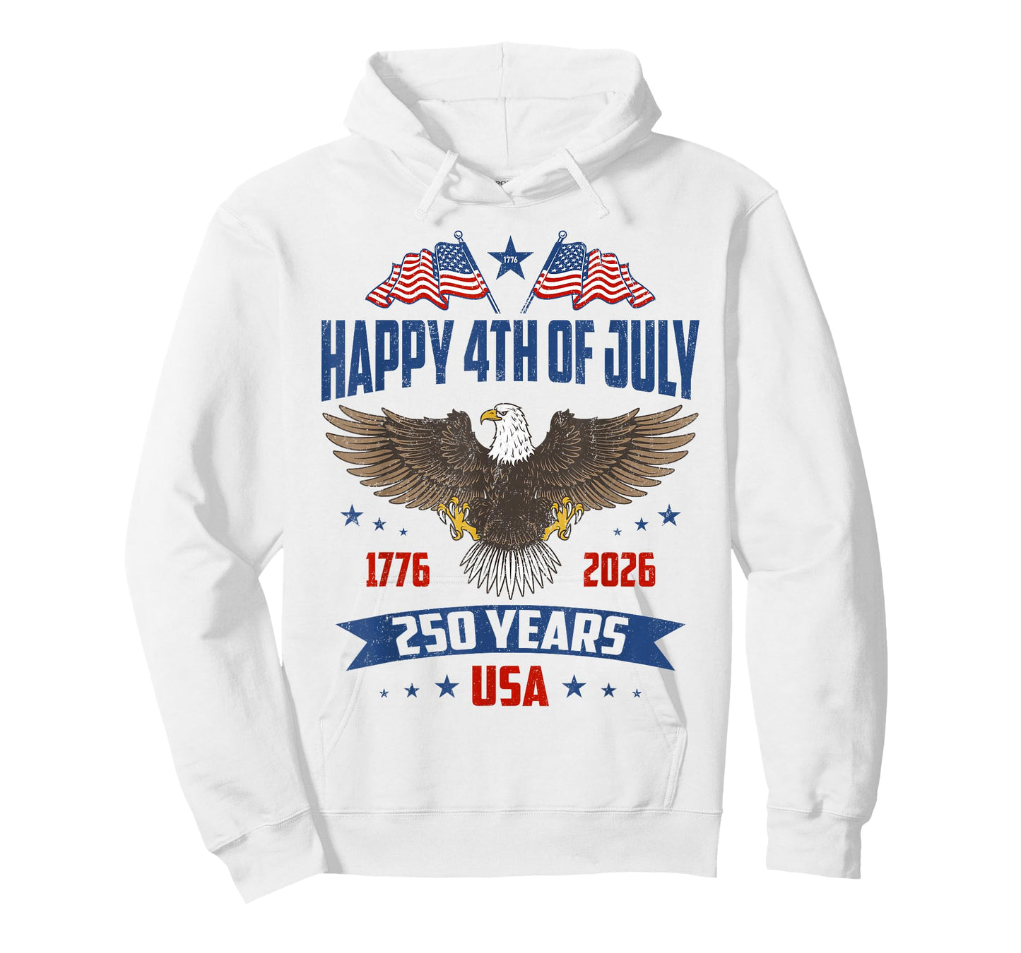 250 Years of Freedom 1776 2026 American Flag 4 July Vintage T-Shirt