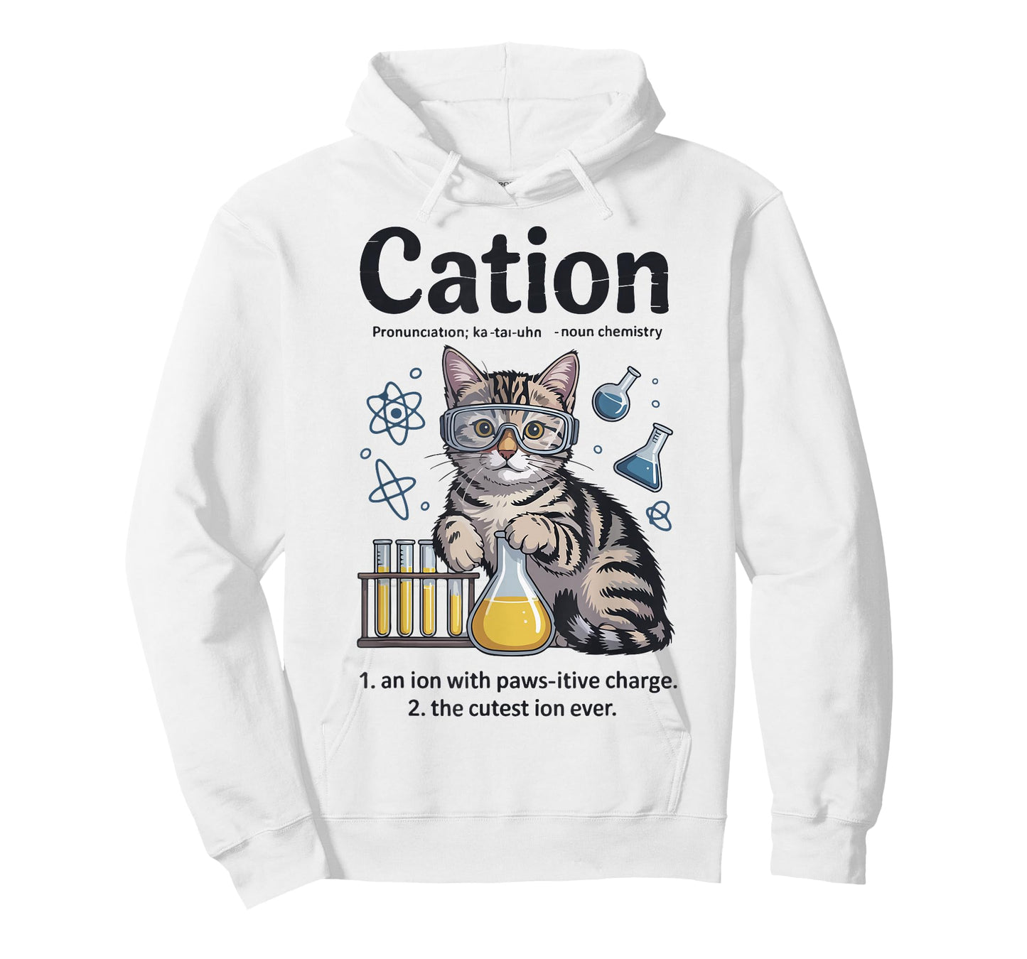 Cation Shirt Cat Chemistry Science Teacher Funny Chemist Pun T-Shirt