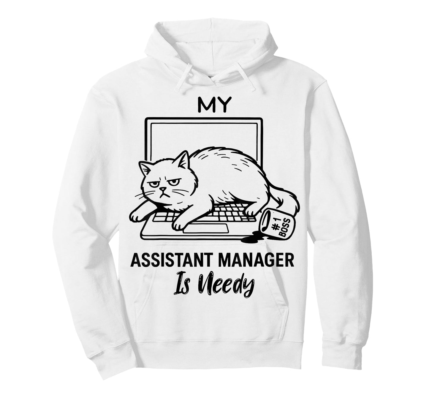 My Co-Worker is Needy - Funny Work from Home Cat Men Women T-Shirt