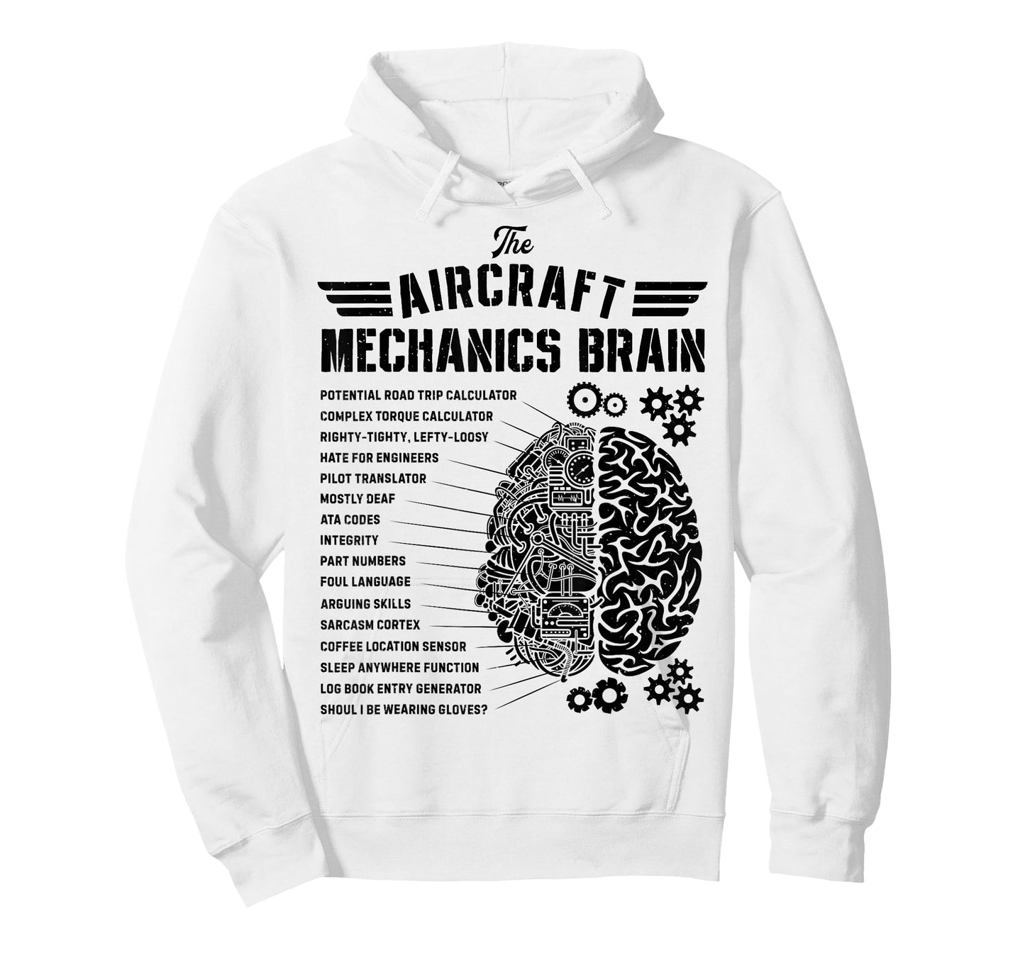 Aircraft Mechanics Brain Funny Aviation Technician Gifts Men T-Shirt