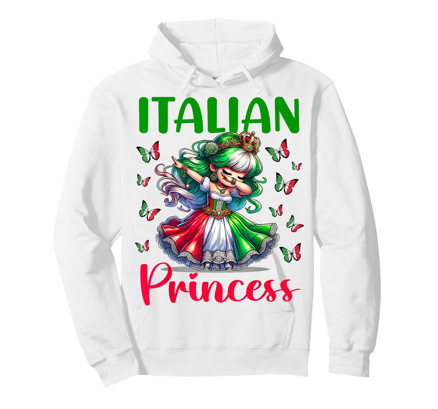 Italian Princess Dab Girl Flag Dress Culture for Kids T-Shirt